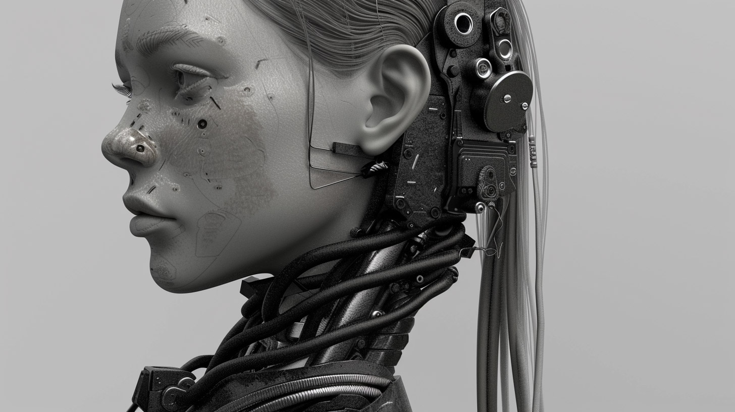 Free Wallpaper for Desktop Featuring Female Cyborg