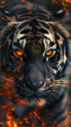 Customize Your Mobile with Fire Tiger Wallpaper Images