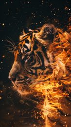 Capture the Wild: Free Fire Tiger Mobile Wallpaper