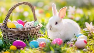 Digital Background: Cute Bunny Easter Image in Ultra HD