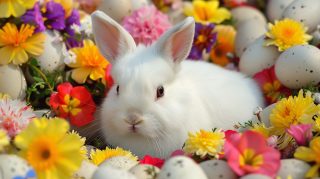 Whimsical Bunny Easter HD Wallpaper for Your PC