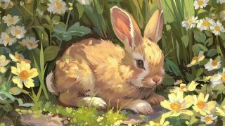 HD Pics of Cute Bunny for Easter Desktop