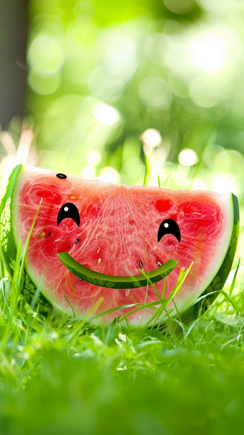 HD Funny Watermelon Digital Background for Android Phones