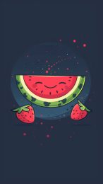 Download Free Funny Watermelon Wallpaper for iPhone Screens