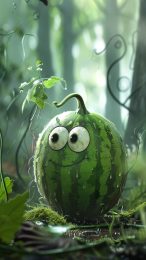 Brighten Your Screen with Funny Watermelon Mobile Images