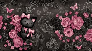 1920x1080 Goth Hello Kitty HD Background Images