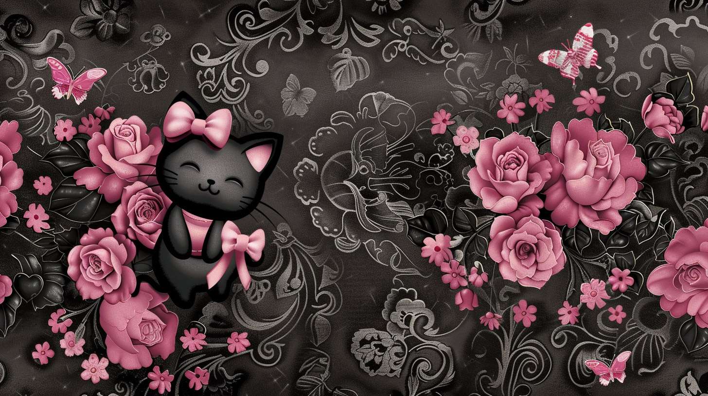 1920x1080 Goth Hello Kitty HD Background Images