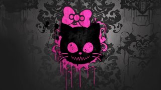 Ultra HD Goth Hello Kitty Wallpaper for PCs