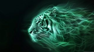 Explore Free Wallpaper Featuring Green Fire Tiger Designs