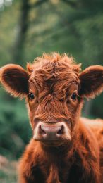 Highland Cattle Baby: Perfect Picture for Smartphone