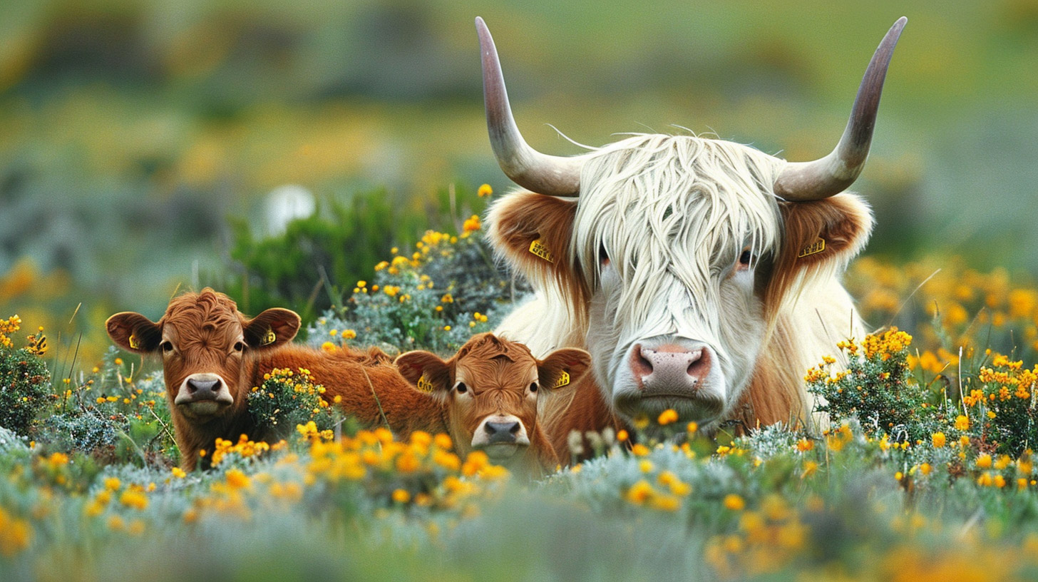 Stunning Highland Cattle Calf HD Wallpaper for Desktop