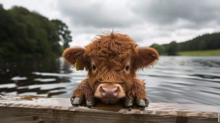 Fresh Highland Cattle Calf Free Wallpaper for Your Desktop