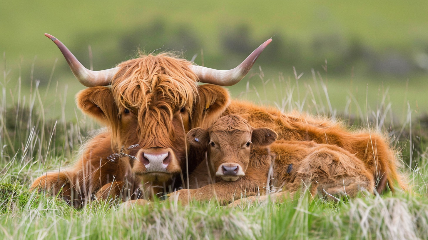 Cute Highland Cattle Calf HD Wallpaper for All Screens