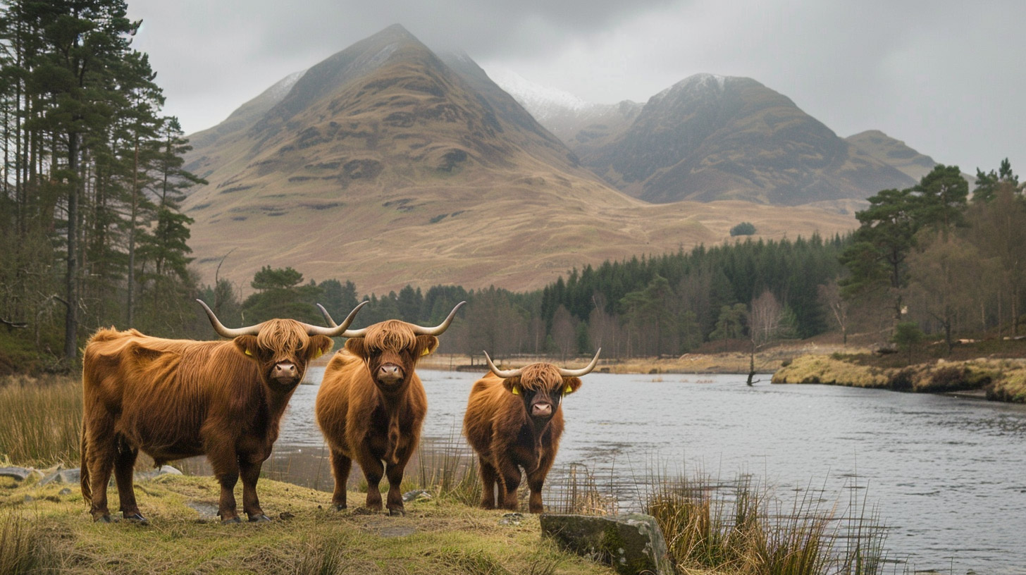 Highland Cattle AI Wallpaper for Ultra HD Desktops