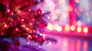 Hot Pink Christmas Tree: Ultra HD Wallpaper for Desktop