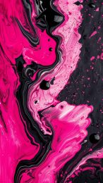 Trendy Mobile Backgrounds: Hot Pink and Black Theme