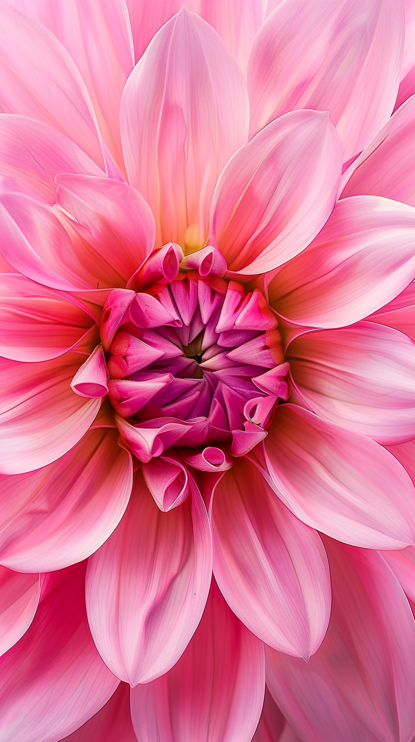 Dazzling Hot Pink Flower Mobile Wallpaper to Download