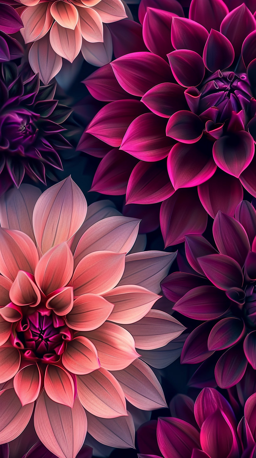 Themed Hot Pink Flower Wallpapers for Mobile Screens