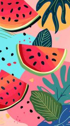 Stylish iPhone 15 Watermelon Wallpaper for Your Screen