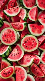 Fresh Digital Background: iPhone 15 Watermelon Theme