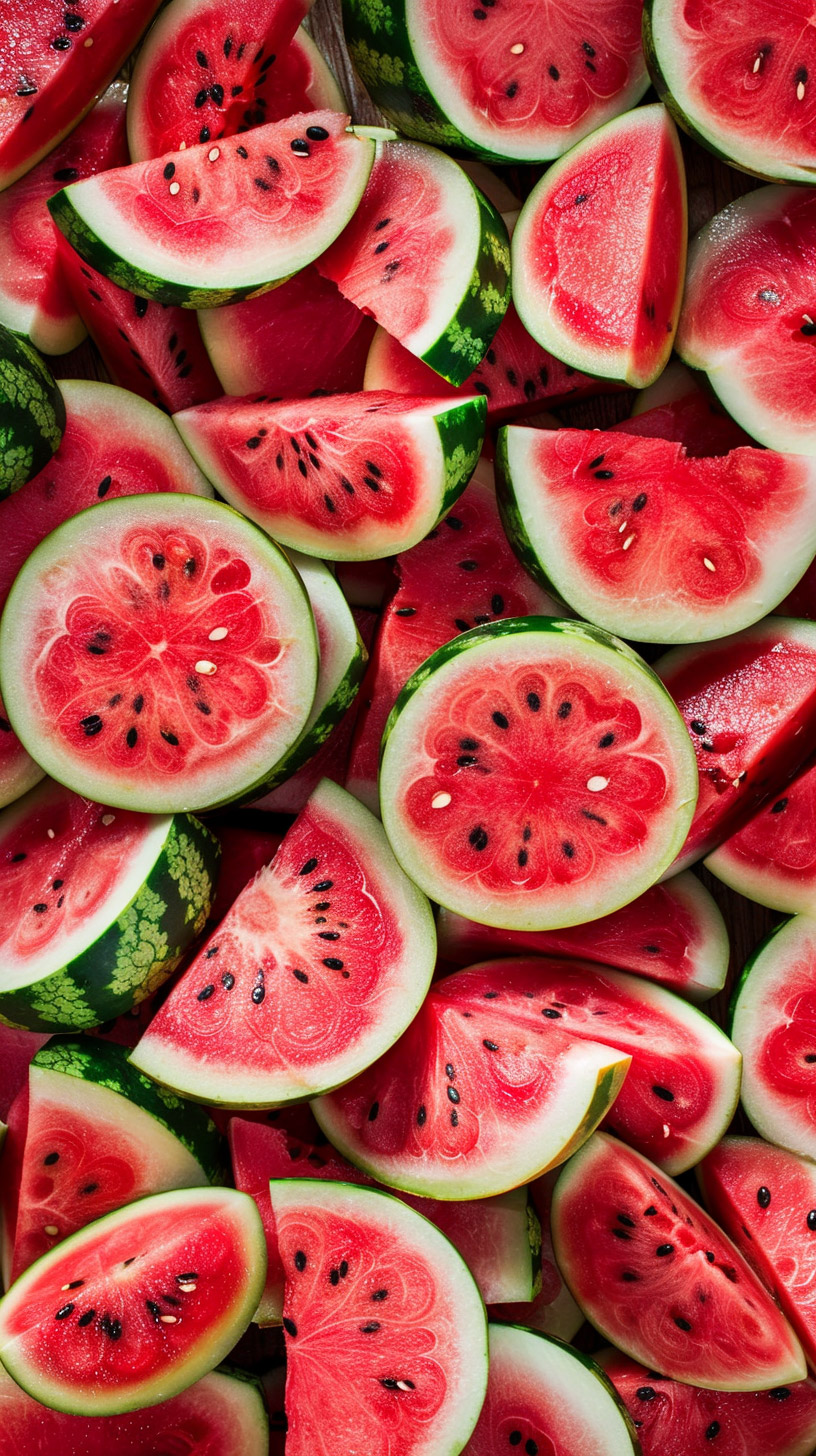 Fresh Digital Background: iPhone 15 Watermelon Theme