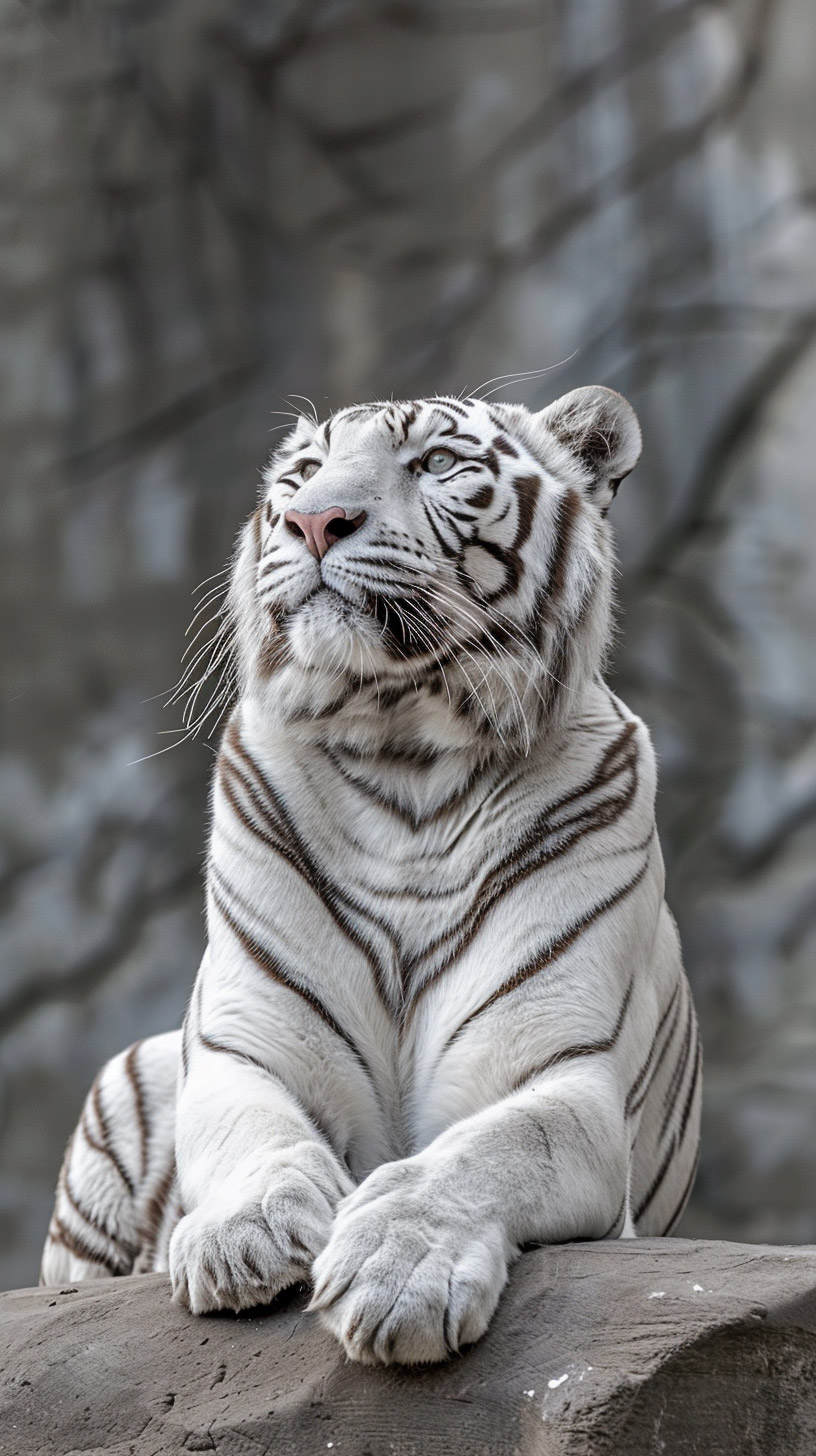 Stunning HD White Tiger iPhone Mobile Wallpaper