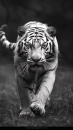 Wildlife HD Wallpaper: Captivating White Tiger for Mobile