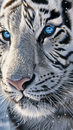 Beautiful iPhone Wallpapers Featuring White Tigers