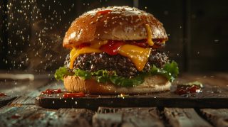 AI Wallpaper: Juicy Burger Images for Your PC Wallpapers