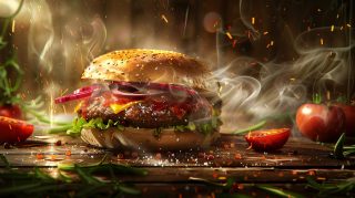 Stunning 4K Juicy Burger HD Pics for Digital Backgrounds