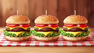 4K HD Wallpaper of Juicy Burgers for PC