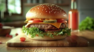 AI Wallpaper: Download Free Juicy Burger Backgrounds