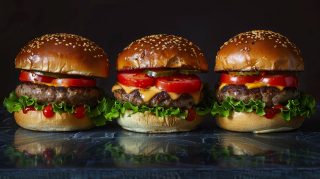 Stunning 16:9 Juicy Burger Wall Art, Free Download