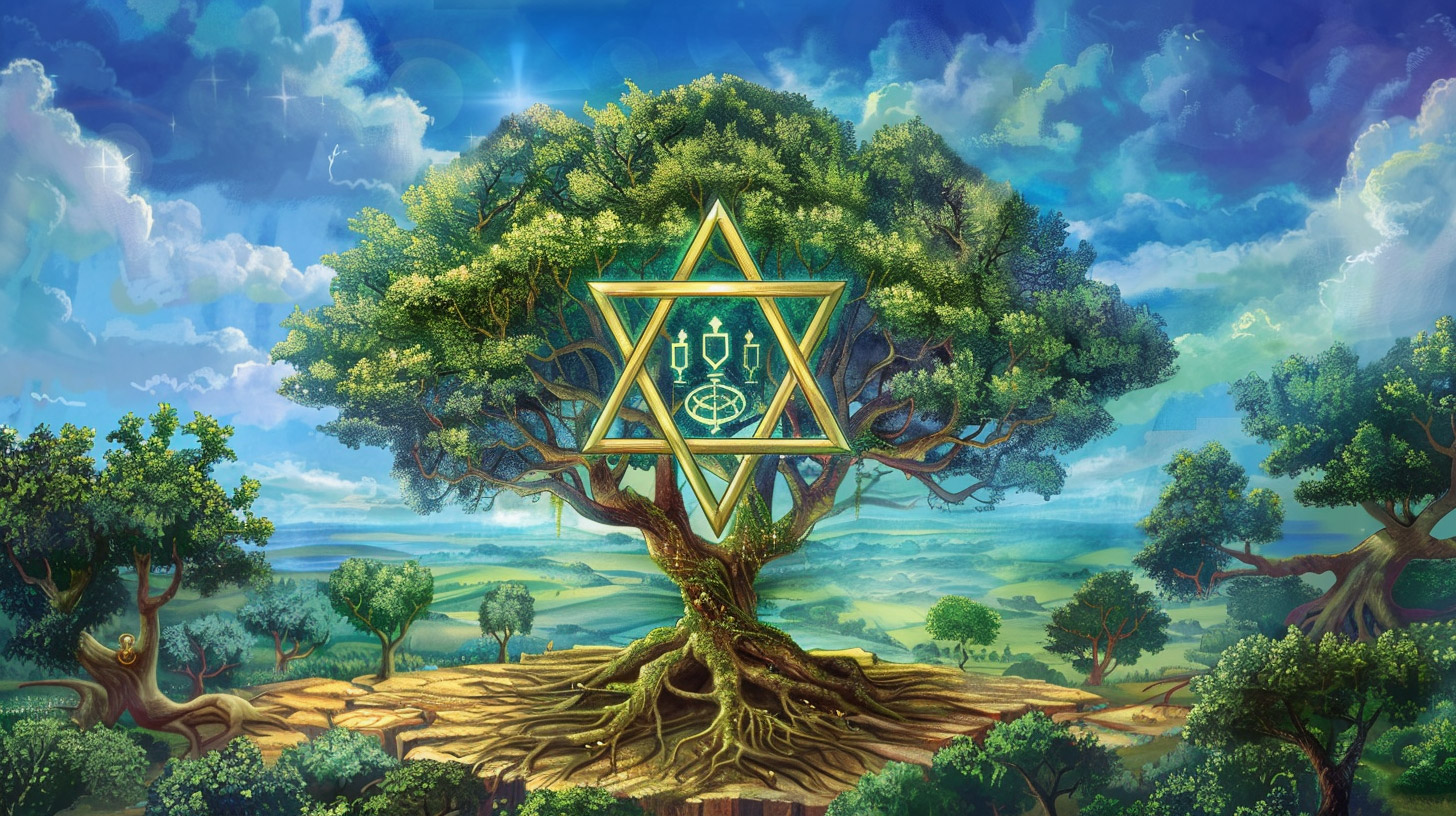 Download AI Wallpaper of Kabbalah Tree of Life