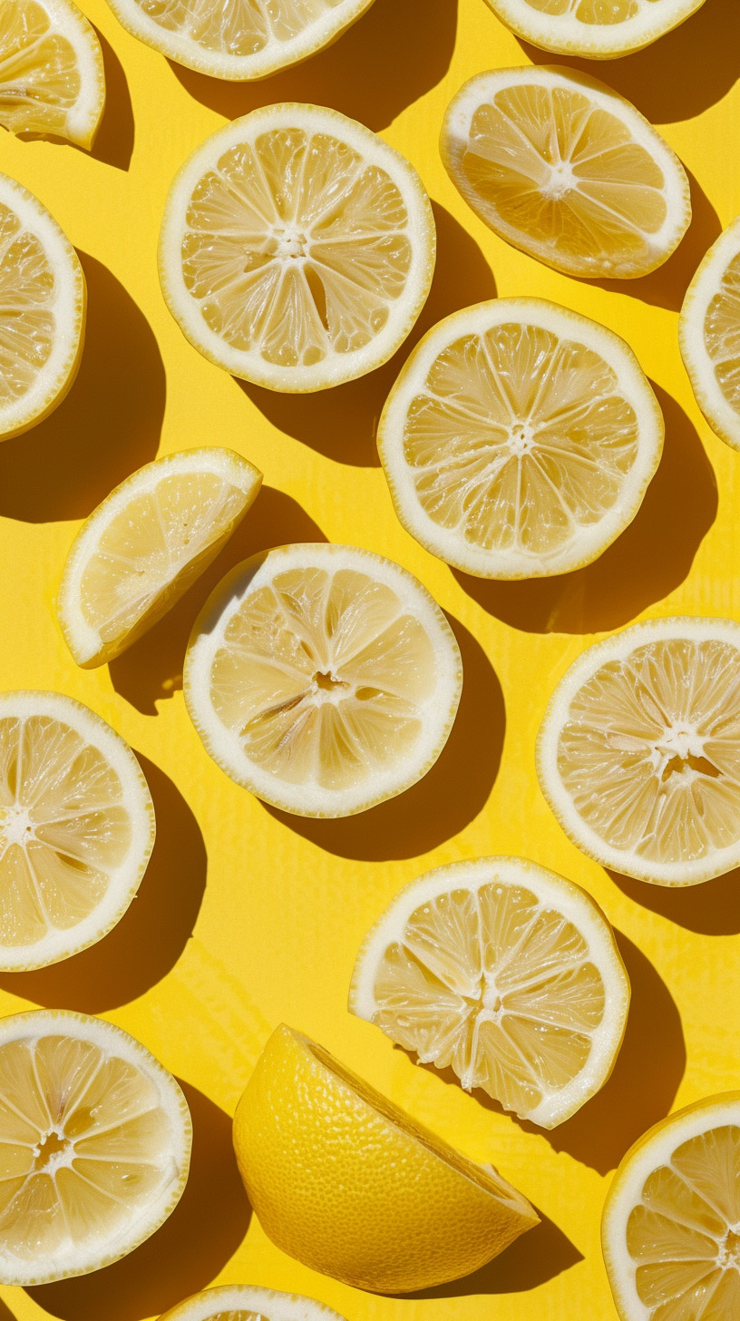 Fresh Lemon Digital Backgrounds: Download for Free