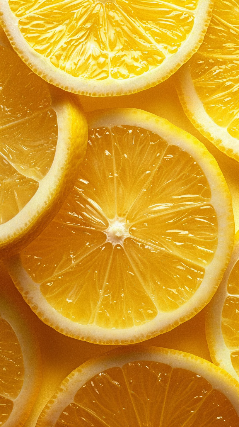 Vibrant Lemon Digital Backgrounds for Your Phone