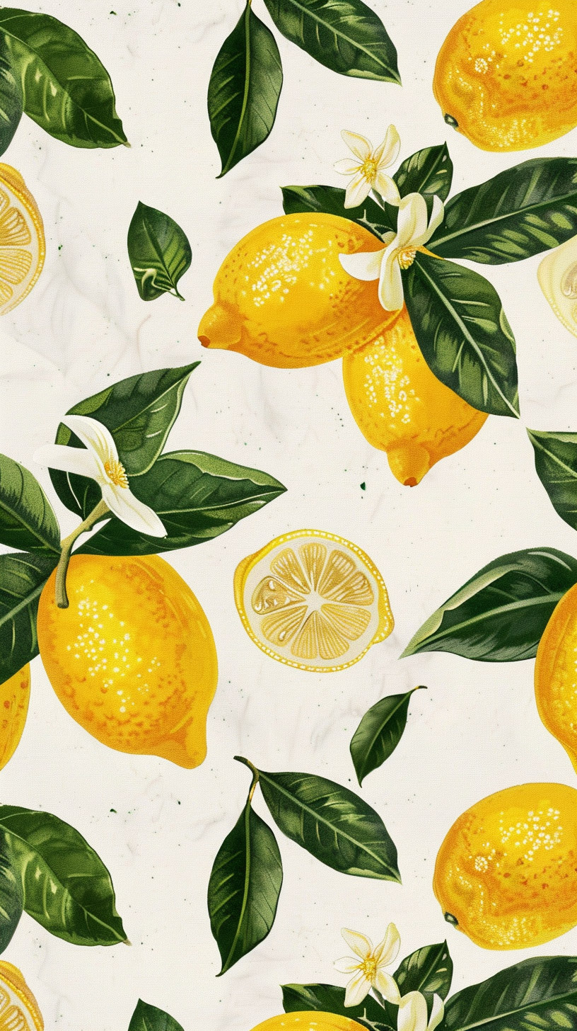 lemon tree HD digital background for mobile devices