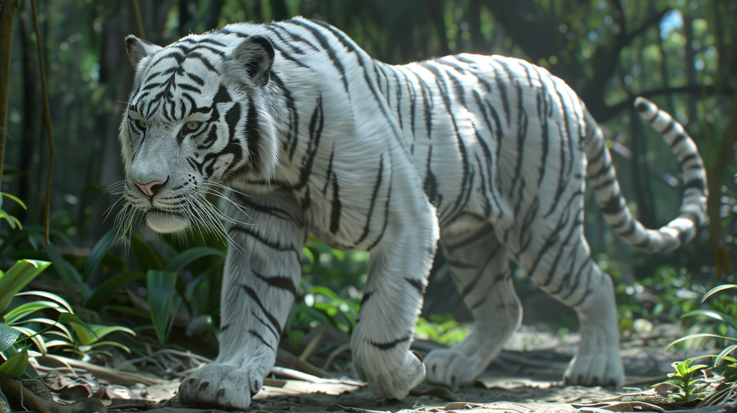 Free Wallpaper For Desktop: Mystic White Tiger