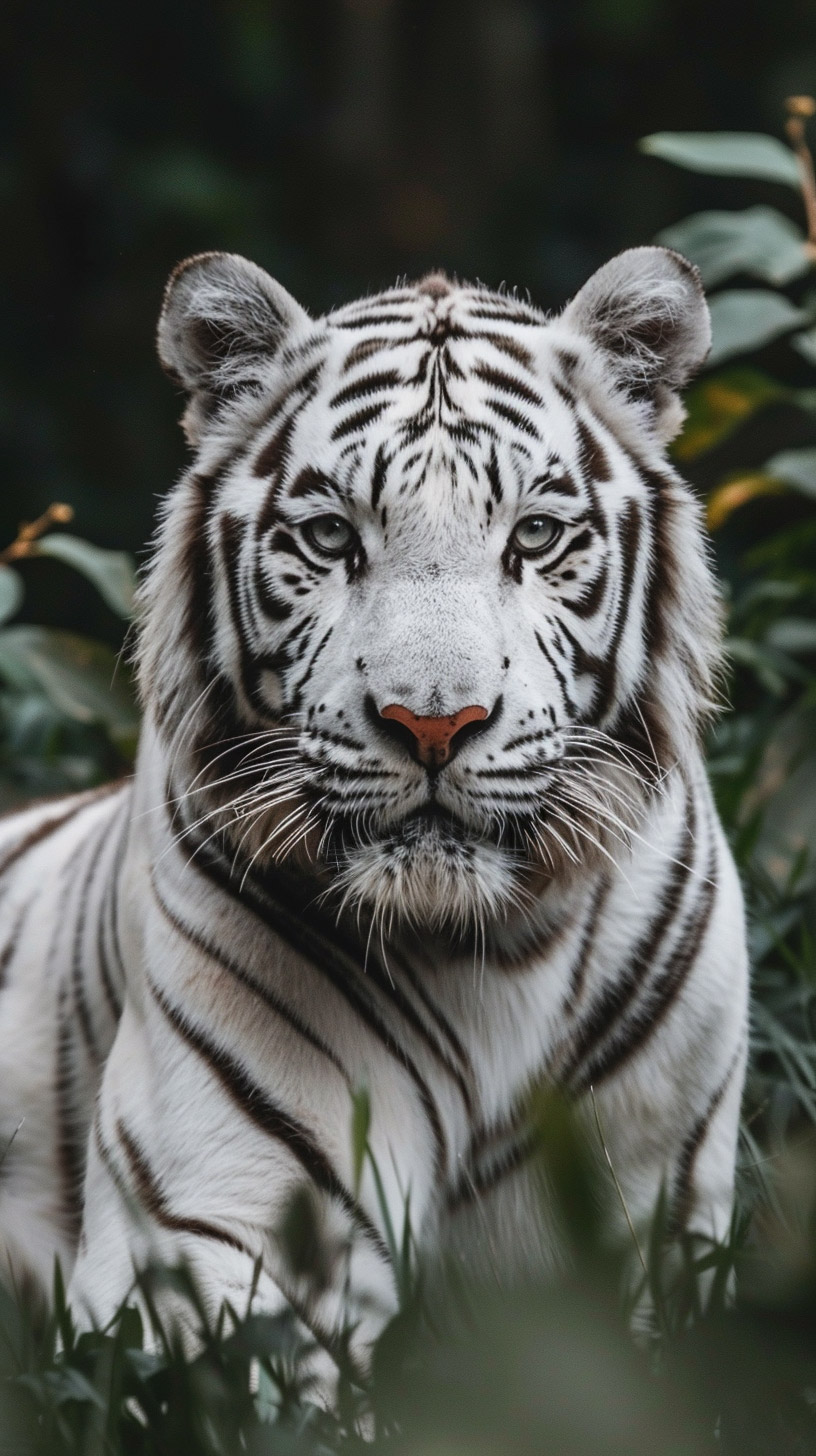 elegant mystical white tiger photos for mobile wallpaper lovers