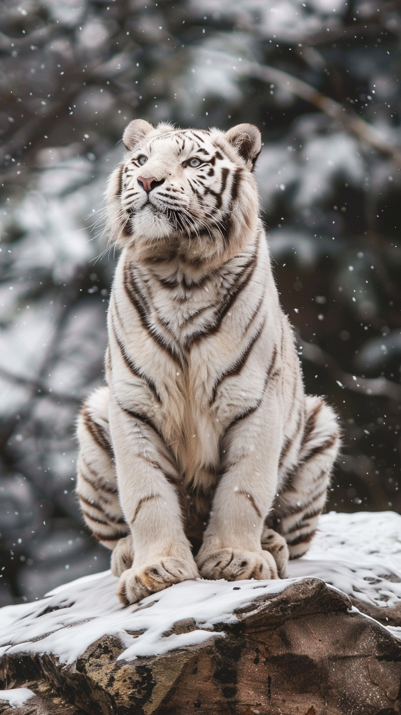 Adorable White Tiger Image for iPhone and Android