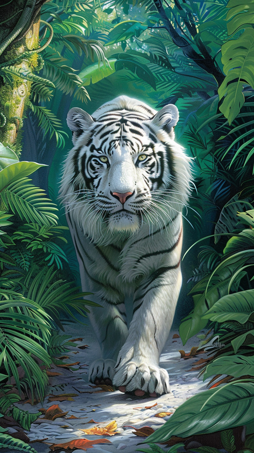 Enchanting Mystical White Tiger Image for Android Devices