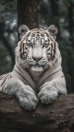 High Definition Mystical White Tiger Wallpaper for Smartphones