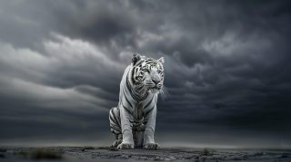 Captivating Mystic White Tiger Wallpaper for PCs