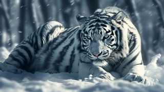 Mystical White Tiger HD Wallpaper for Your Desktop