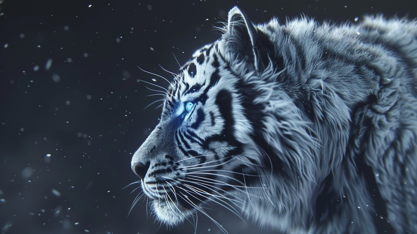 Beautiful Mystical White Tiger Wallpaper in 8K