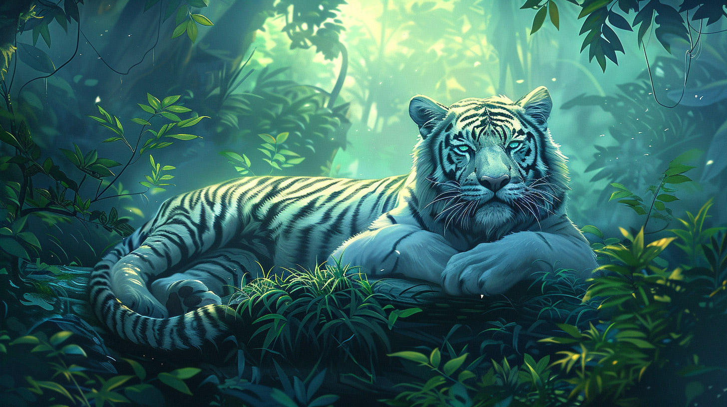 Free Download: Mystical White Tiger PC Wallpapers