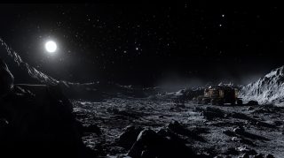 Explore the Universe with Odysseus Moon Lander Background