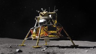 HD Wallpaper of Odysseus Moon Lander in Ultra HD