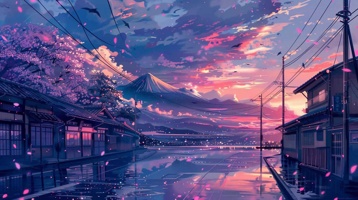 Free AI Wallpaper: Pastel Anime Aesthetic Digital Background