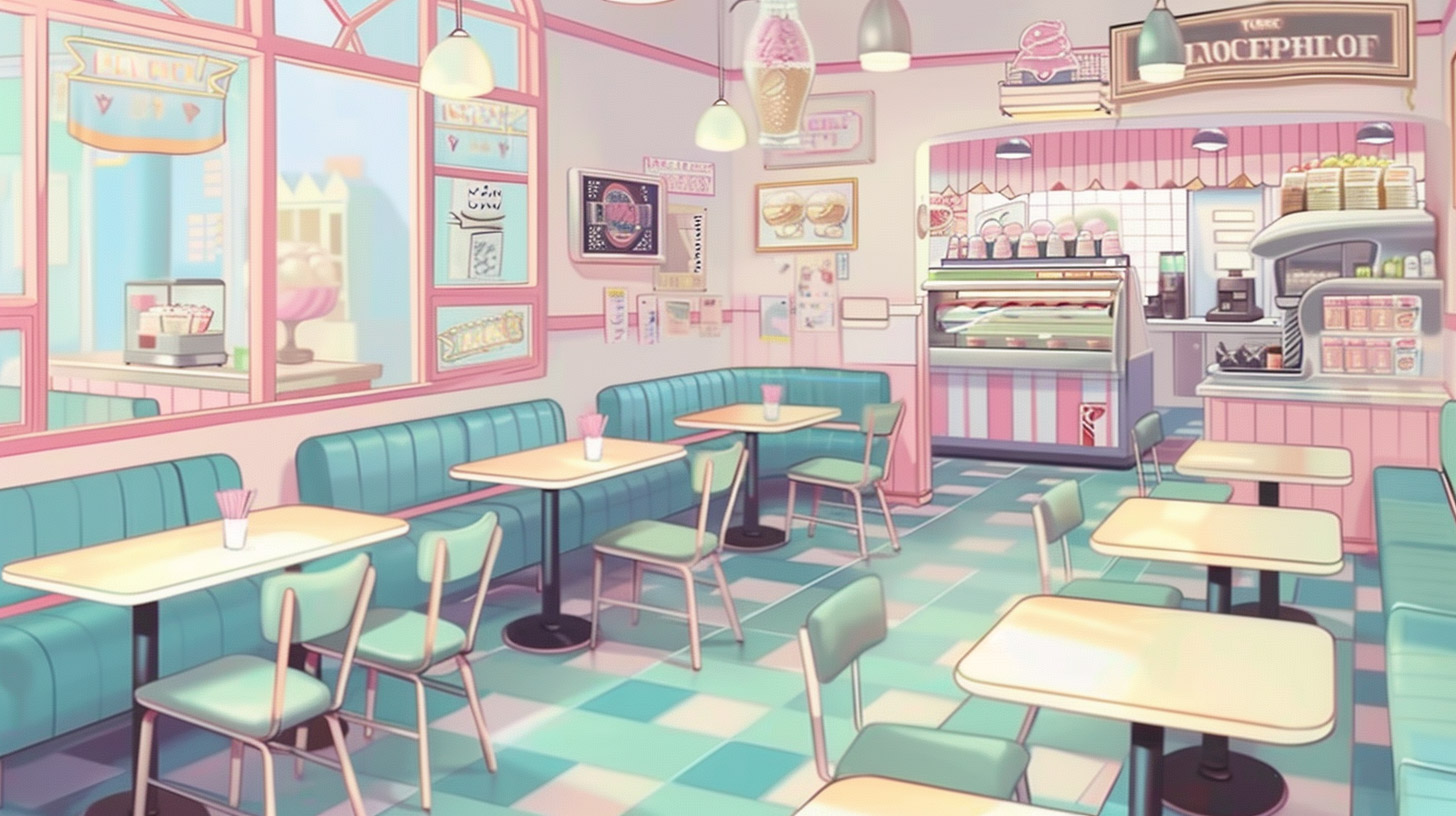 Free AI Wallpaper: Retro Pastel Anime for Your Desktop